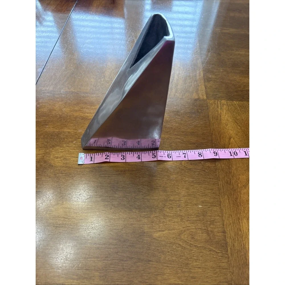 Metal Brutalist Triangle Abstract Form Made In India Vase